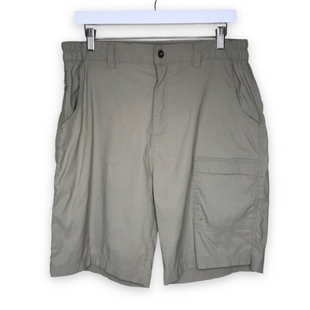Rustic Ridge Fishing Hiking Outdoor Cargo Pocket Flat Front Tan Shorts Men Large